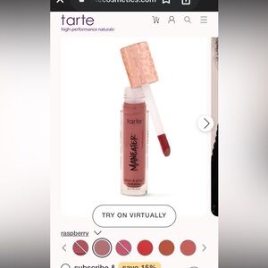 NWT Tarte Maneater Blush & Glow Cheek Plump in Raspberry